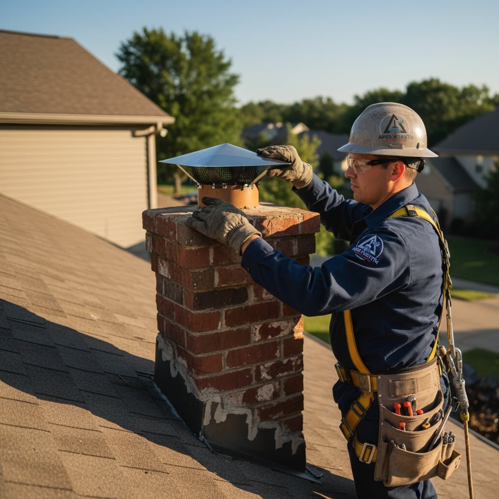 Boston Chimney Cap Installation